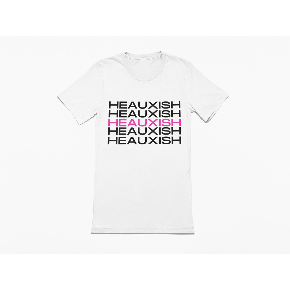 White Unisex Heauxish Black & Pink Streetwear T-Shirt BLACK